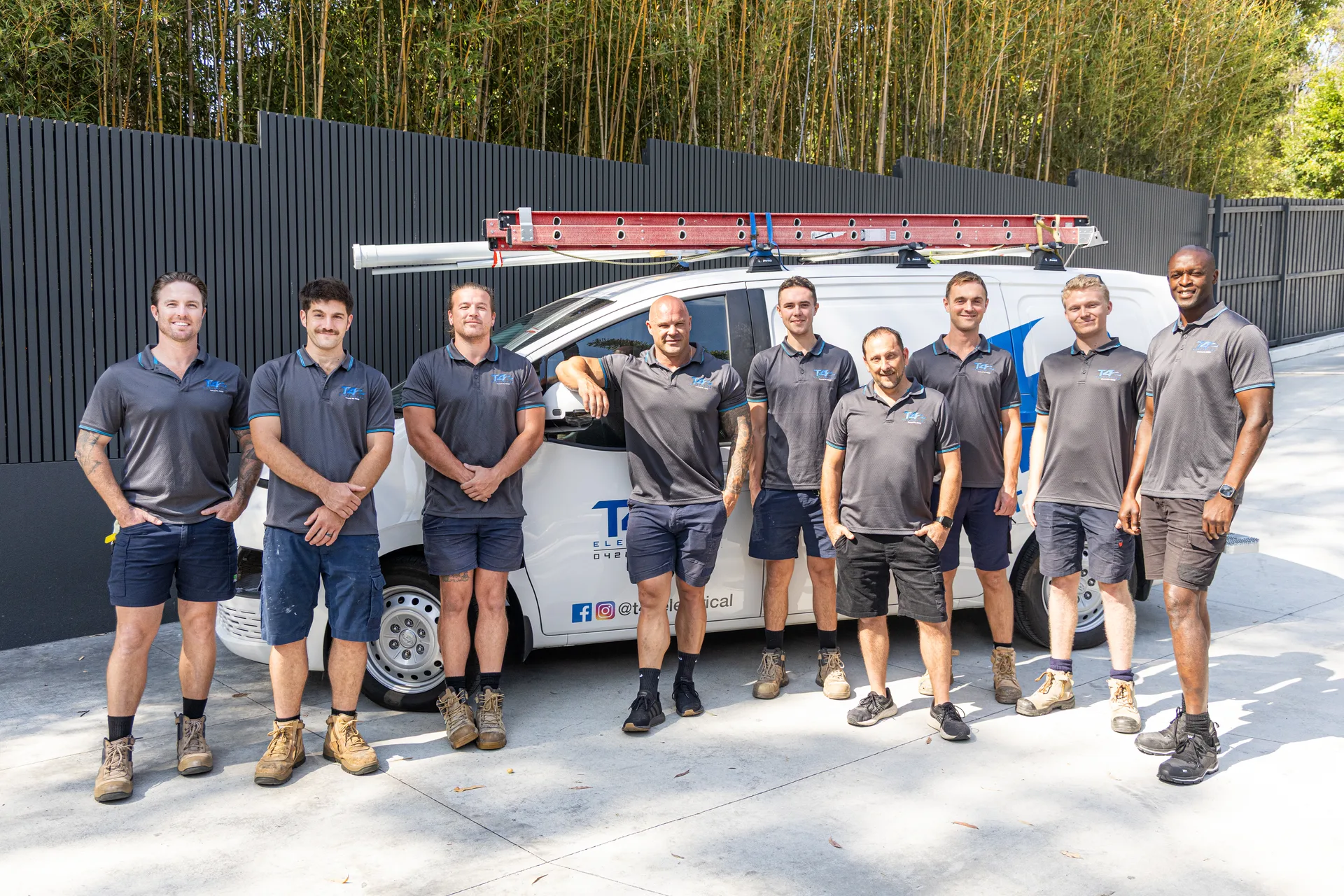 The Air Conditioning Helensvale team with a service van
